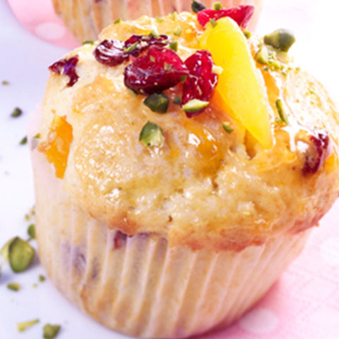 Magdalenas de arándanos y albaricoque