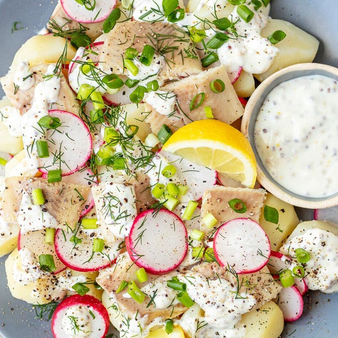 Ensalada de patata y trucha ahumada