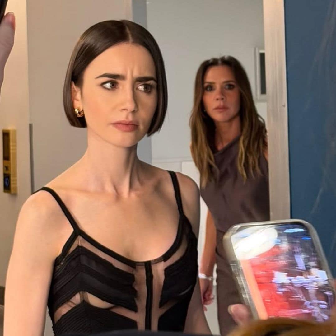 Lily Collins cumple su sueño de conocer a Victoria Beckham y su vídeo juntas se hace viral
