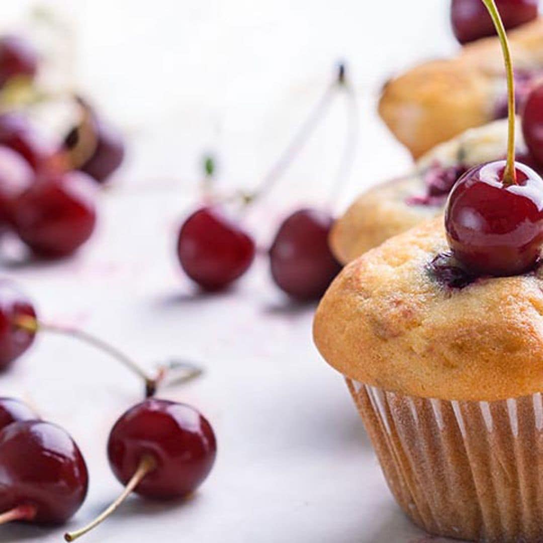 Muffins de coco y cereza