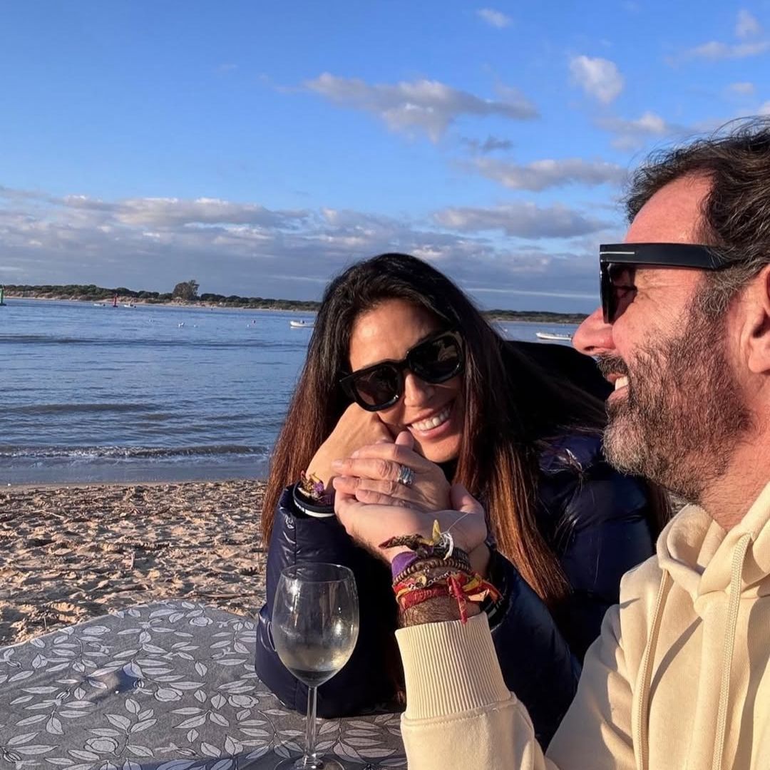 Isabel Rábago con su marido