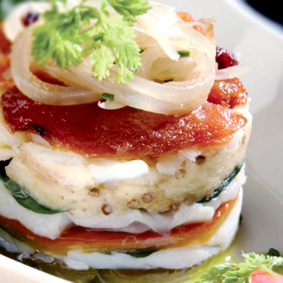 Pastelitos de escalivada con bacalao