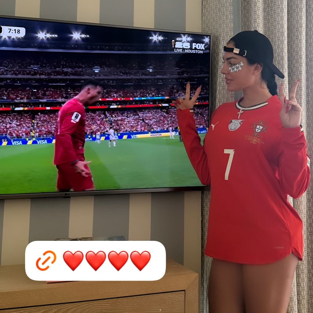 Tras su mensaje a la Virgen, Georgina Rodríguez celebra el doblete de Cristiano Ronaldo y la victoria de Portugal