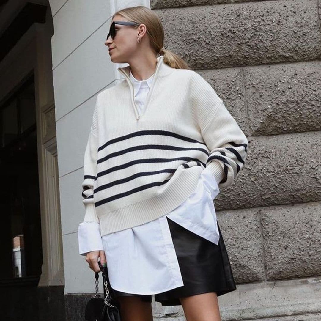 10 looks con jersey de rayas para rendirse al nuevo estilo marinero