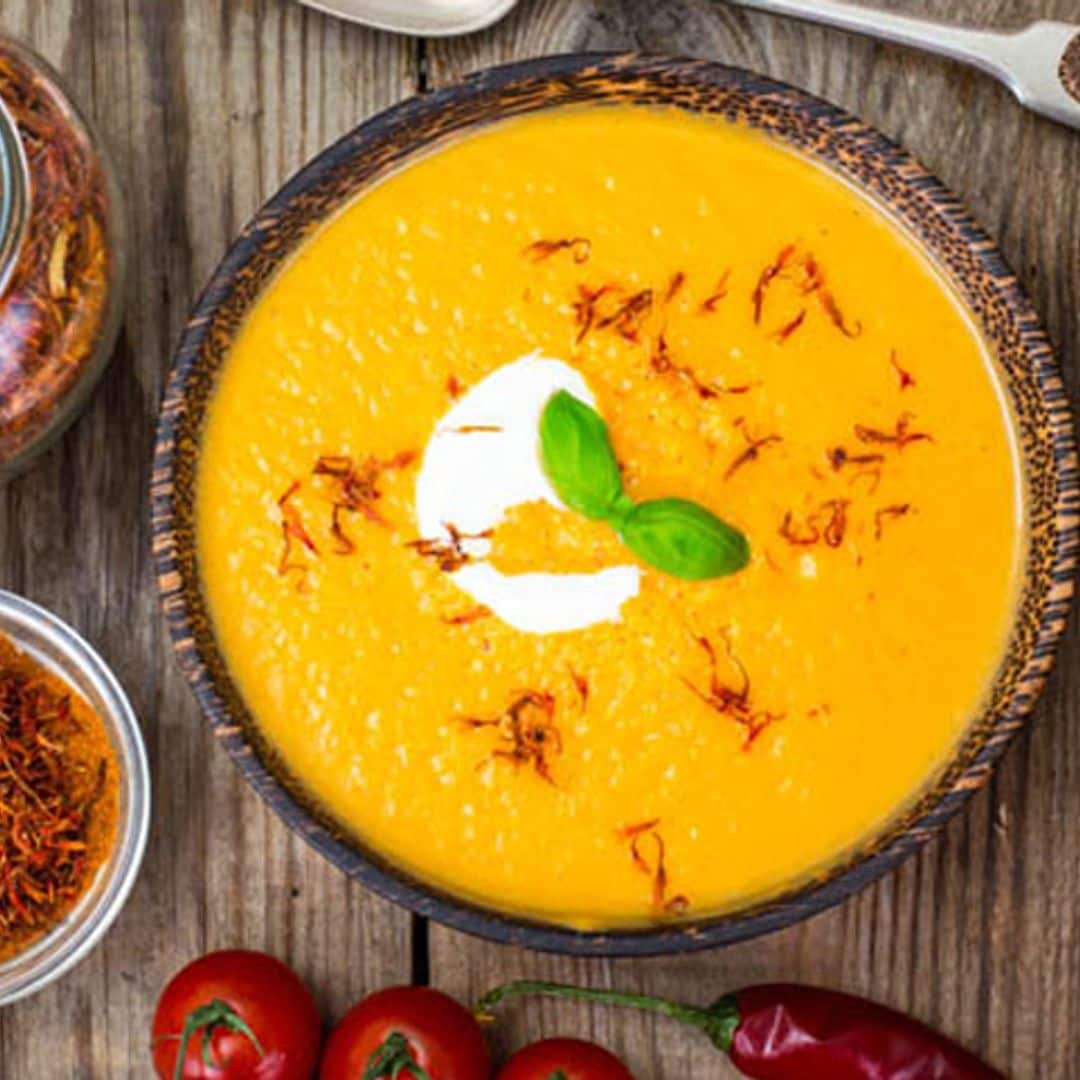 Crema de calabaza al aroma de azafrán