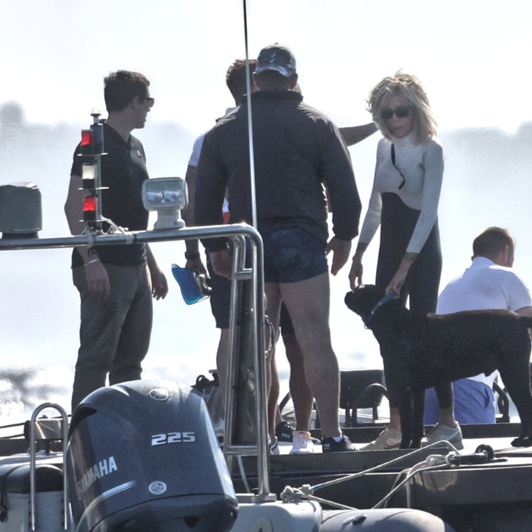Las imágenes de Brigitte Macron en la Costa Azul con su perro Nemo