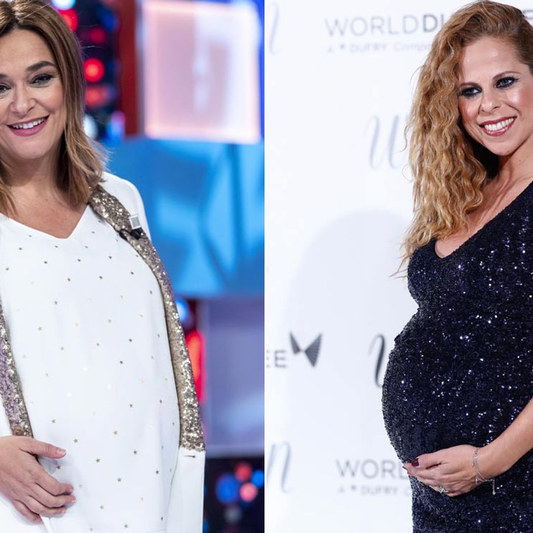 El divertido 'duelo' de tripitas de Toñi Moreno y Pastora Soler en la recta final de sus embarazos