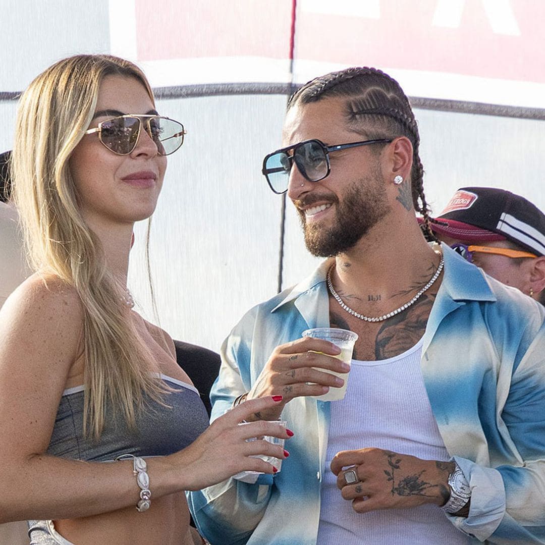Maluma , rendido a su novia, Susana Gómez, en un festival en Miami
