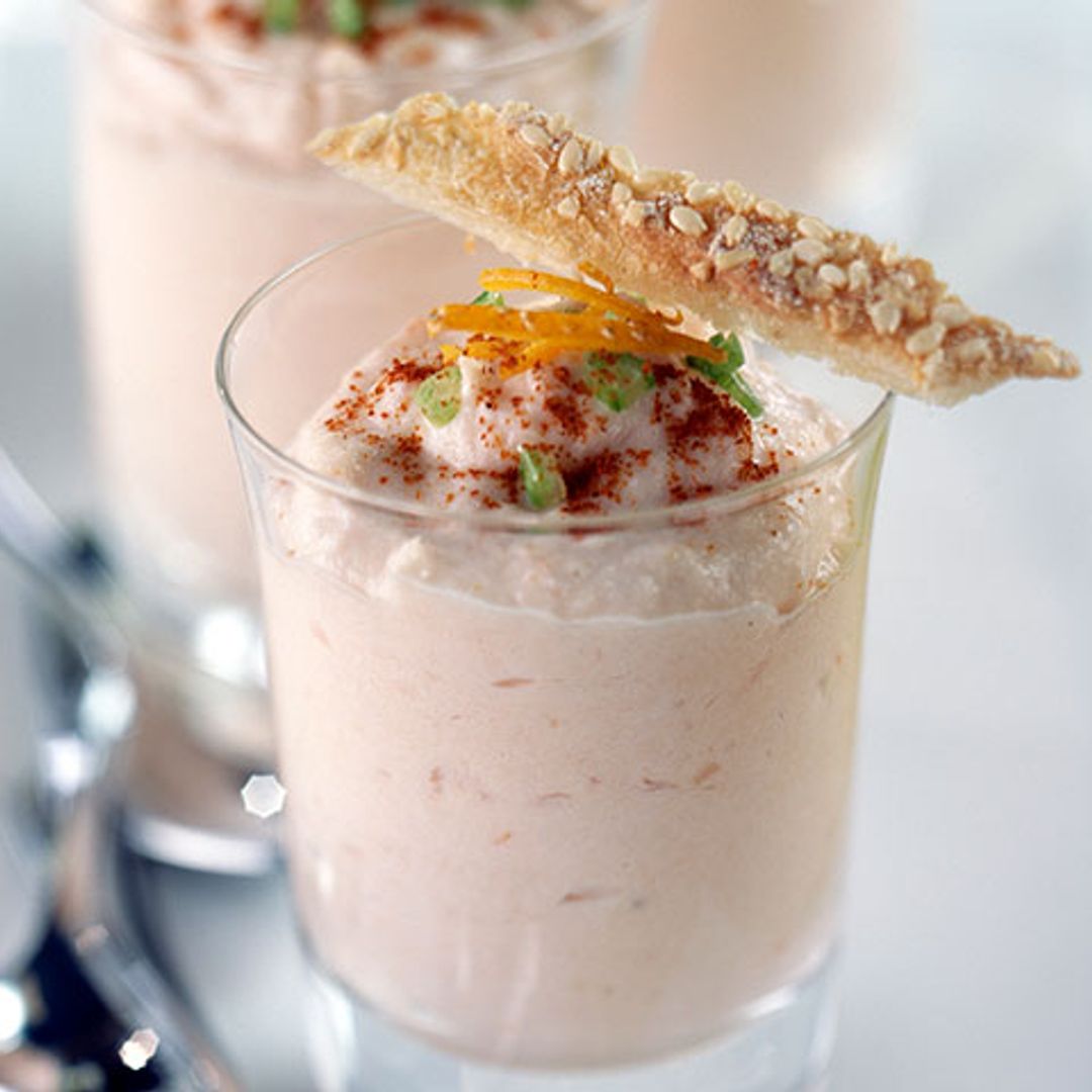 Mousse de gorgonzola y galleta de sésamo