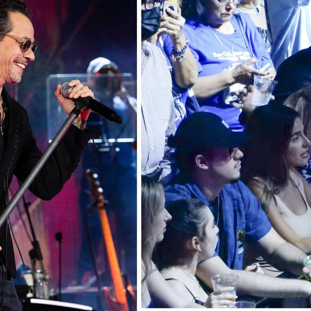 Los hijos de Marc Anthony con Dayanara Torres disfrutan de su concierto en Puerto Rico con sus novias