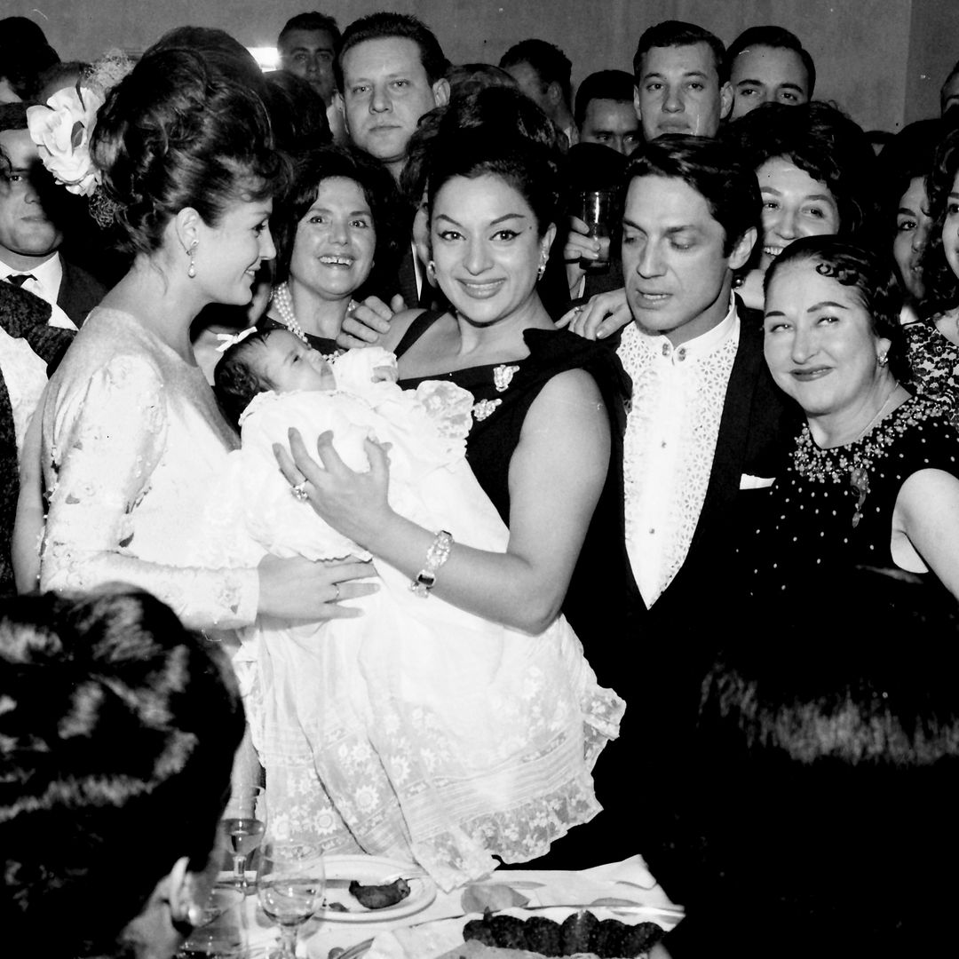 Fiesta para el bautizo de Rosario, hija de la cantante y bailaora española Lola Flores