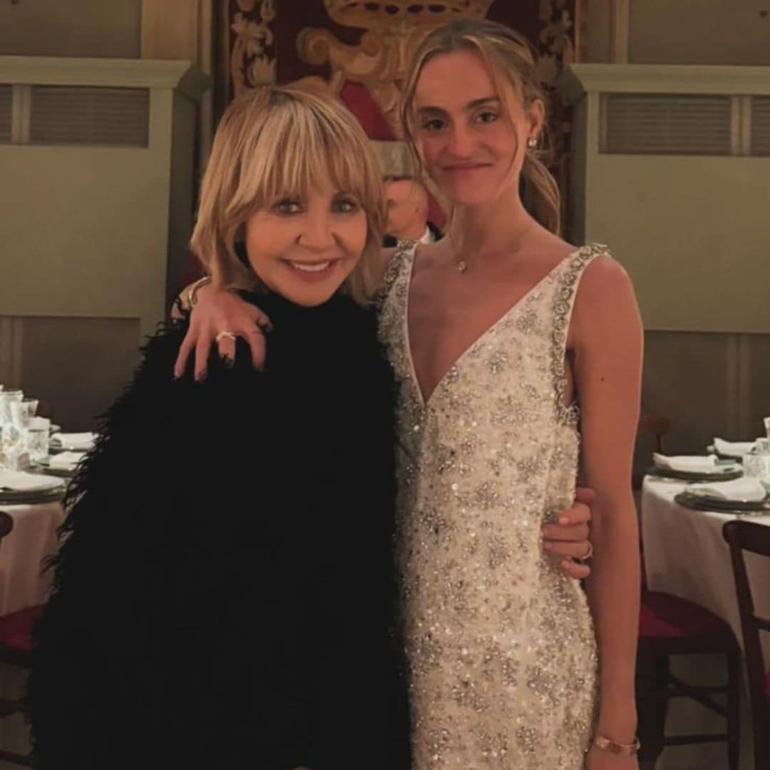 Azzi Agnelli con una de las invitadas a su boda