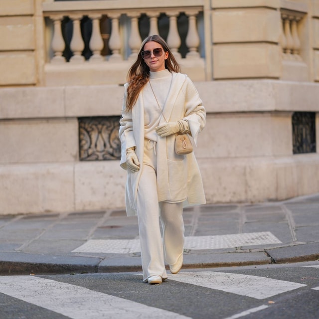 total look beige de punto