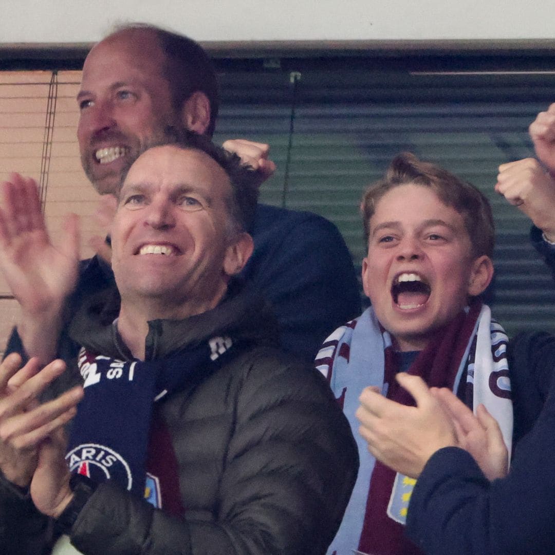 El príncipe William y su hijo George celebran juntos el triunfo de su equipo en casa