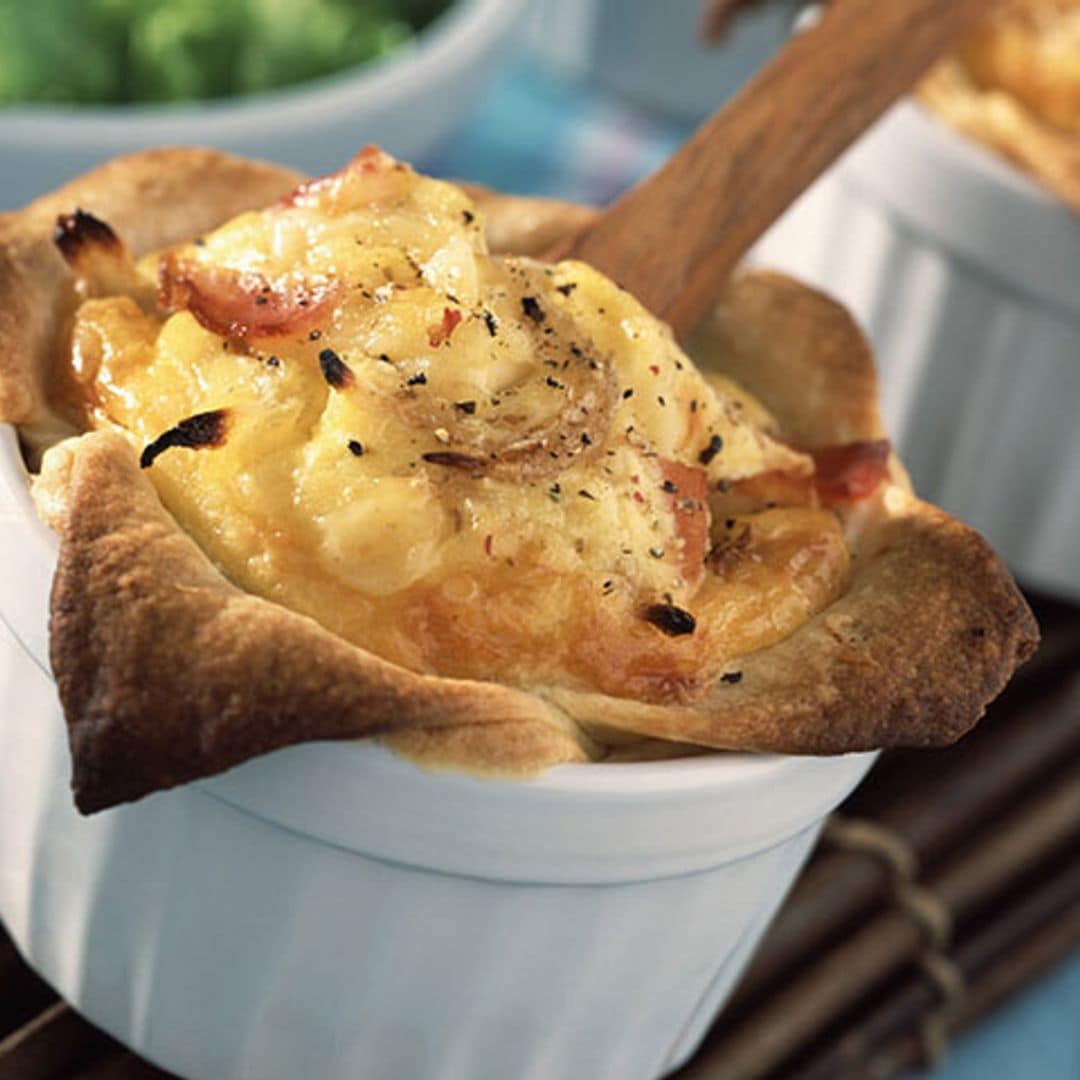 Suflé de queso Comté con jamón