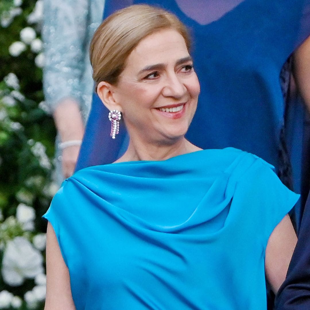 La Infanta Cristina de Borbon en la boda del príncipe Nicolás de Grecia y Chrysi Vardinoyannis en Atenas