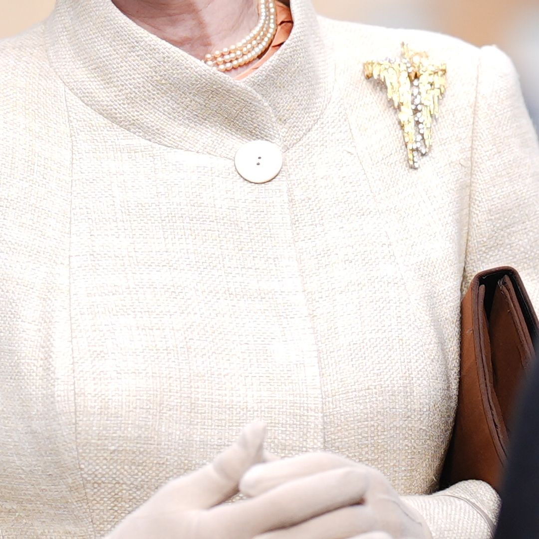 Un vistazo al broche de la princesa Ana.