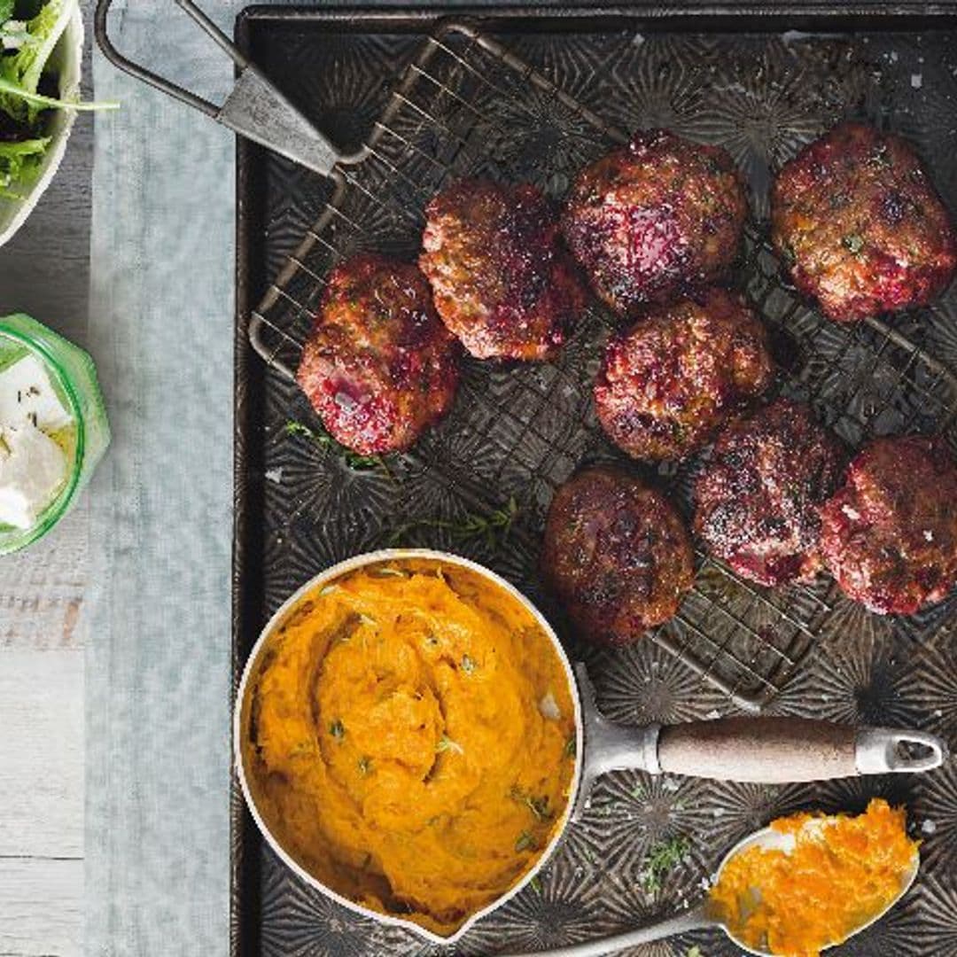 Albóndigas de remolacha y garbanzos