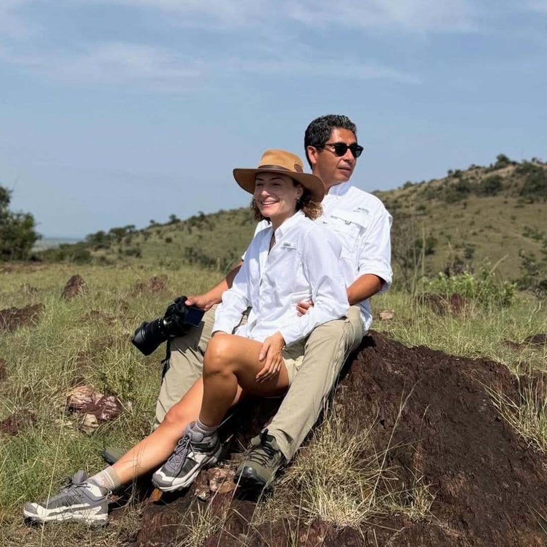 Marimar Vega y su esposo celebran 5 años de amor con un romántico brindis en África