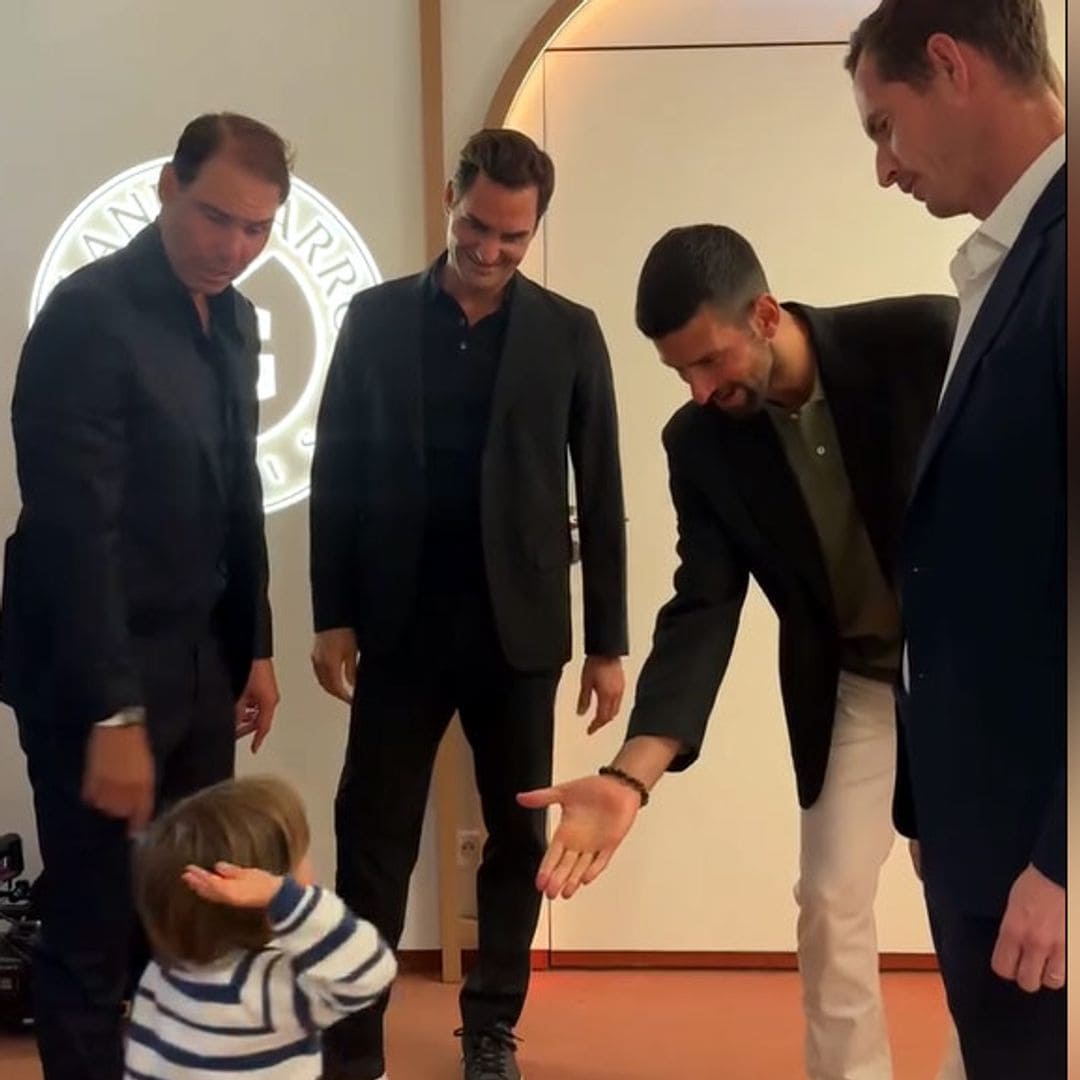 El momentazo del hijo de Rafa Nadal con los grandes rivales de su padre en Roland Garros