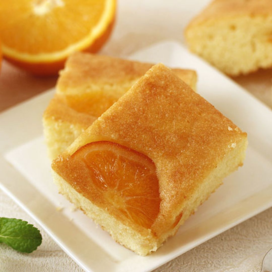 Bizcocho con naranja caramelizada