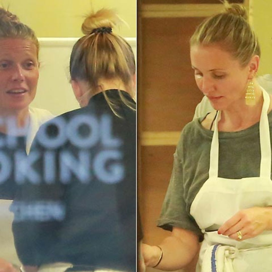 ¡Con las manos en la masa! Así celebra Cameron Diaz su cumpleaños junto a Gwyneth Paltrow