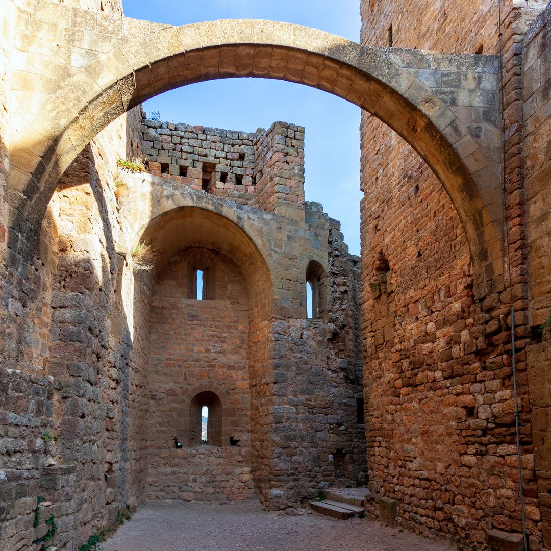 Jardín interior del castillo de Loarre, Huesca