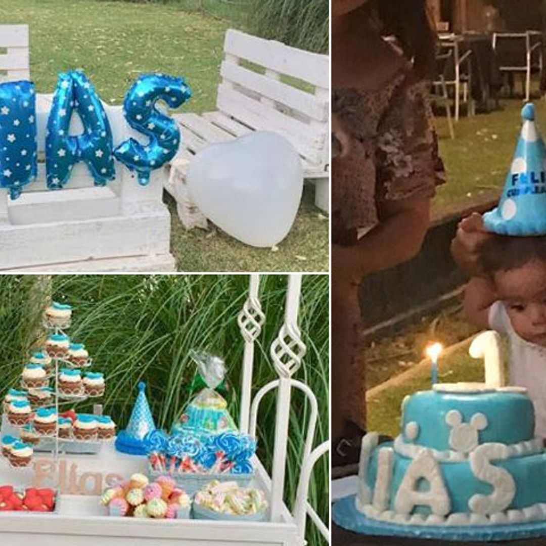 Tarta, globos y un 'candy bar', en el primer cumpleaños de Elías, el hijo de María José Suárez