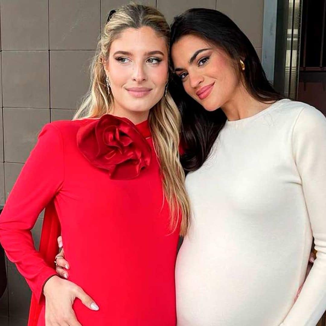 Los opuestos (y acertados) looks de invitada premamá de Teresa Andrés y Marta Lozano