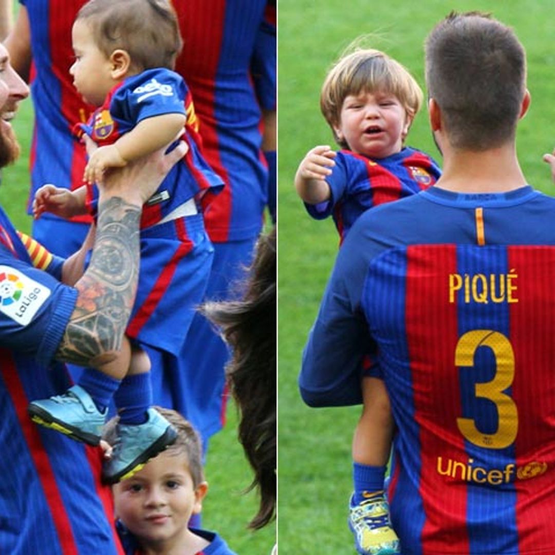 Besos, sonrisas y ¡llantos! Messi y Piqué se derriten con sus niños