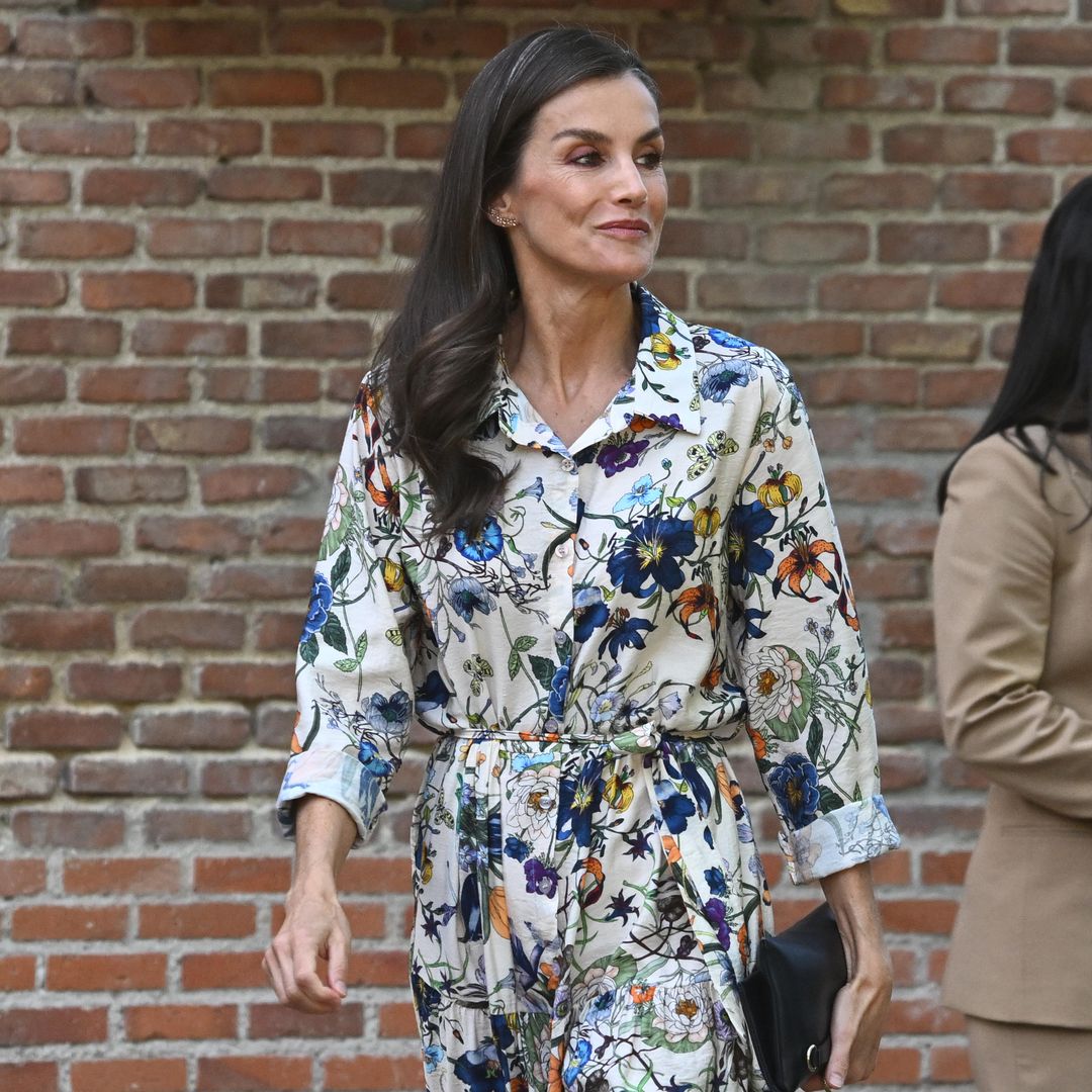 La reina Letizia se despide de la primavera con su vestido valenciano de flores y mariposas con el que mostró su lado más solidario