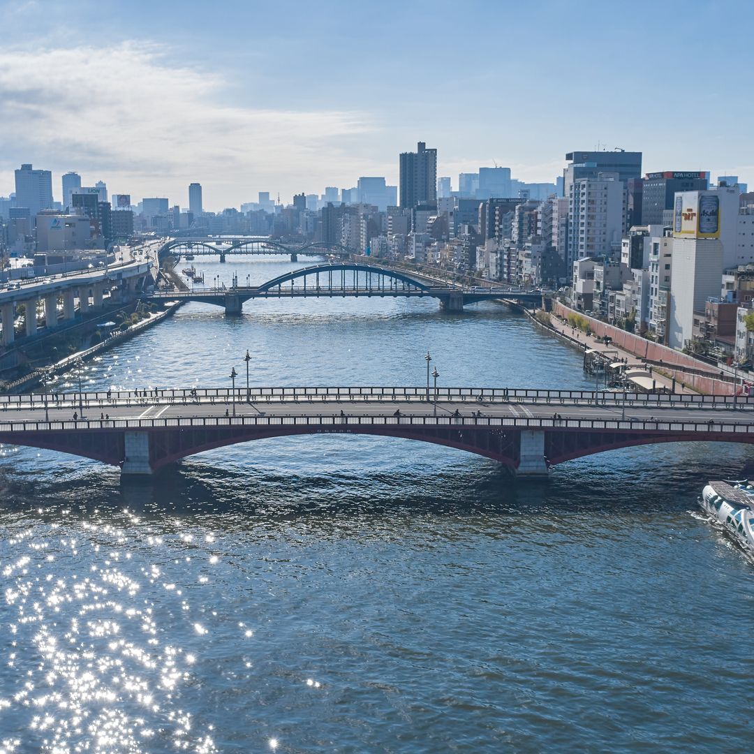Canales de la ciudad de Tokio, Japón