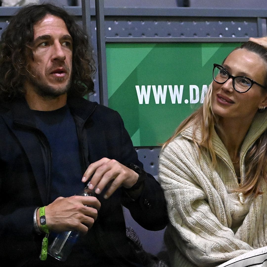 Carles Puyol y Vanesa Lorenzo, Helen Lindes y Rudy Fernández... tarde de parejas en la Copa Davis