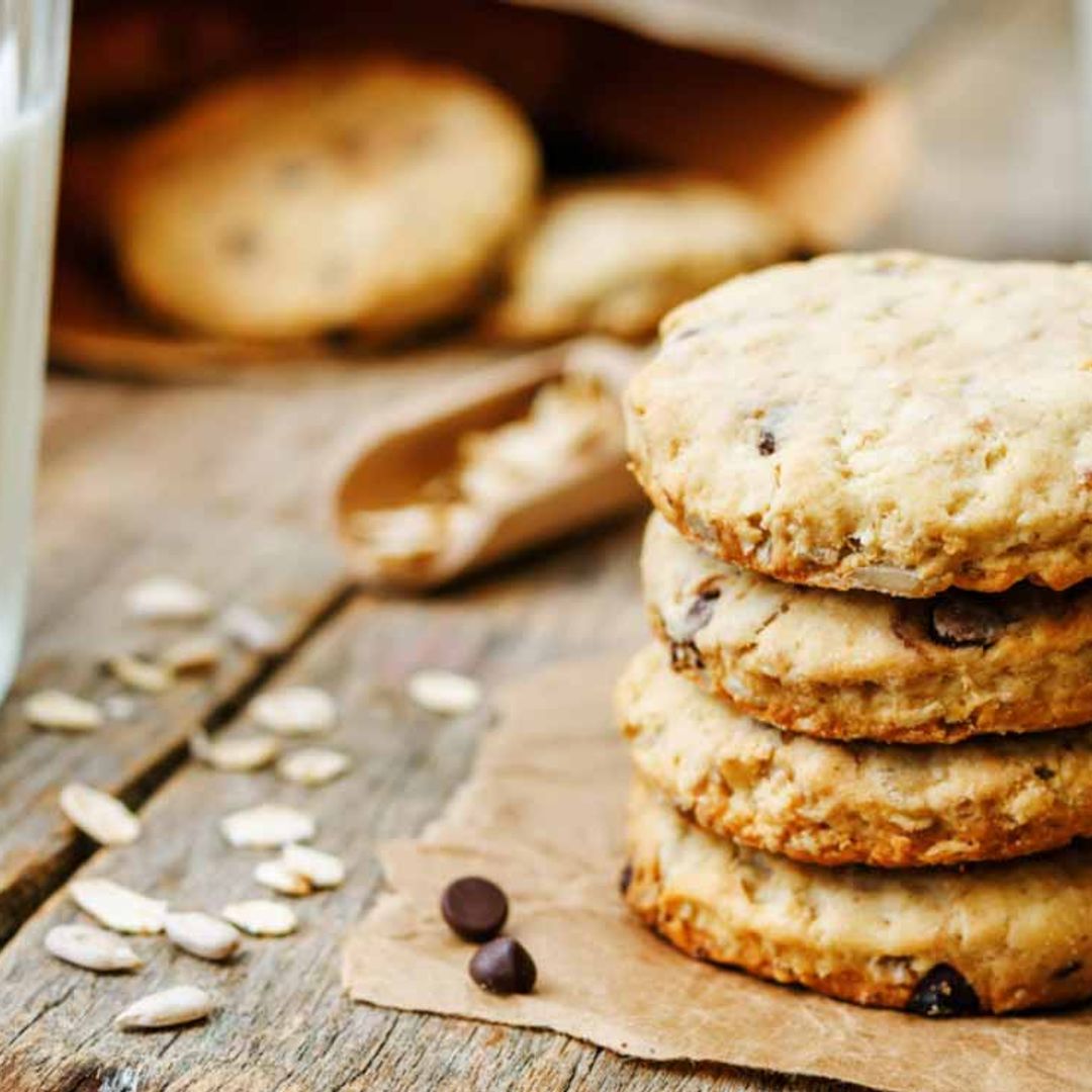Cookies de avena, chocolate y pipas de girasol