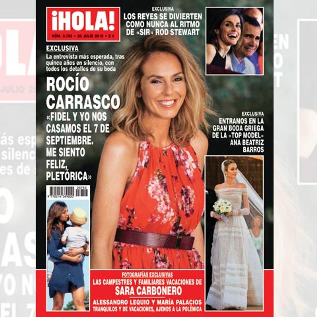 Exclusiva en ¡HOLA!, Rocío Carrasco: 'Fidel y yo nos casamos el siete de septiembre. Me siento feliz, pletórica'
