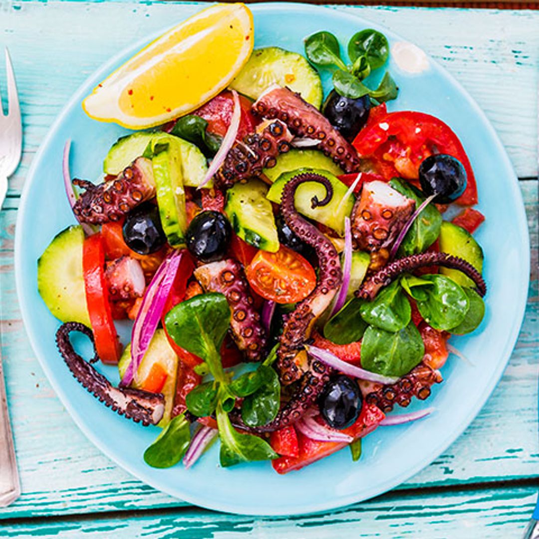 Ensalada mediterránea de pulpo