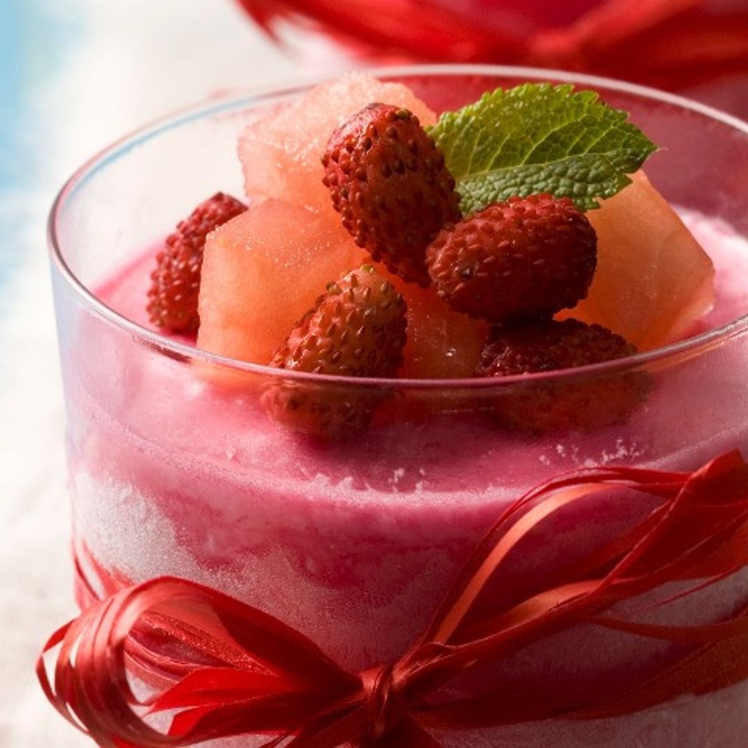 'Mousse' de sandía y fresa