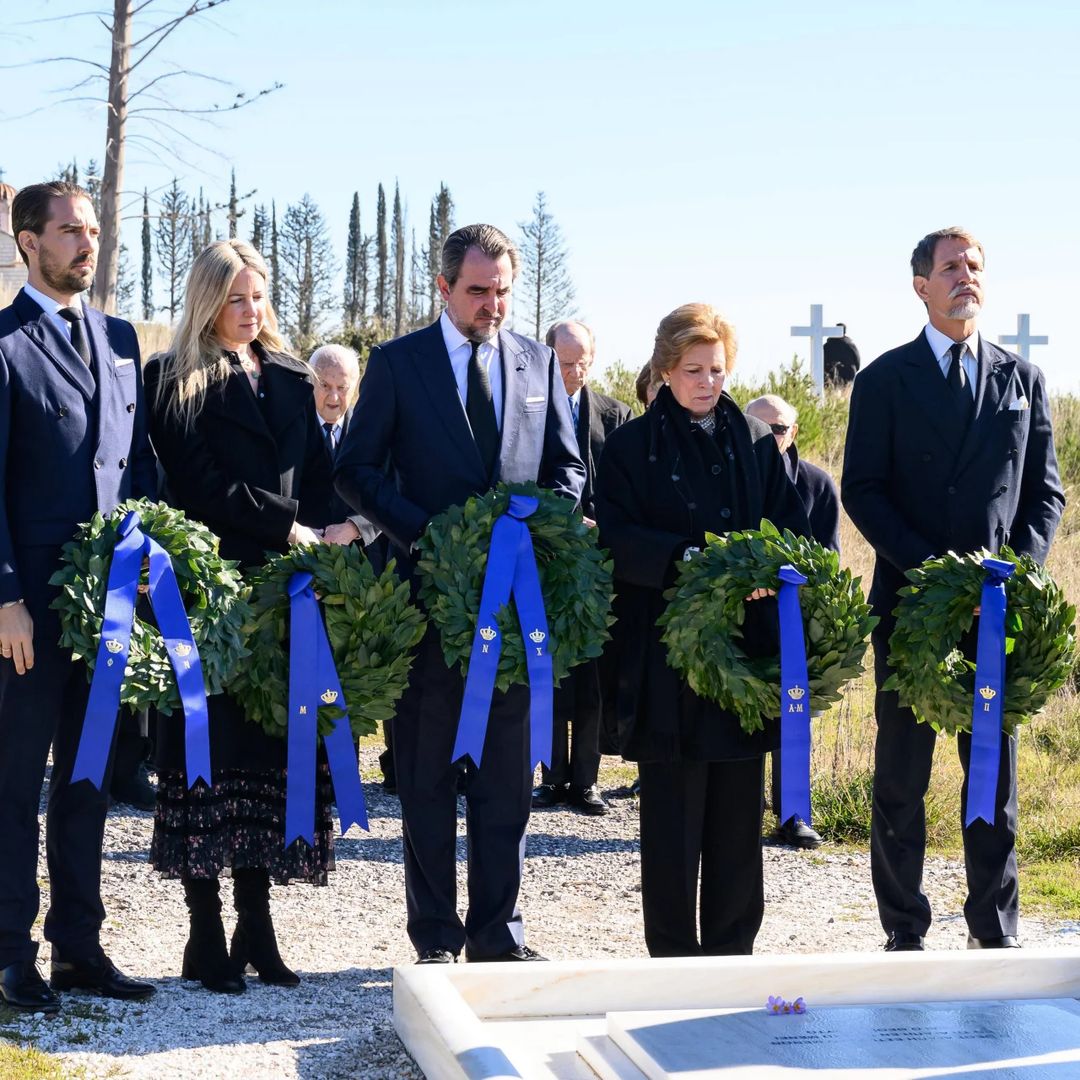 Las fotos de la Familia Real griega en el homenaje a Tatoi al rey Constantino en el día en que murió la princesa Irene