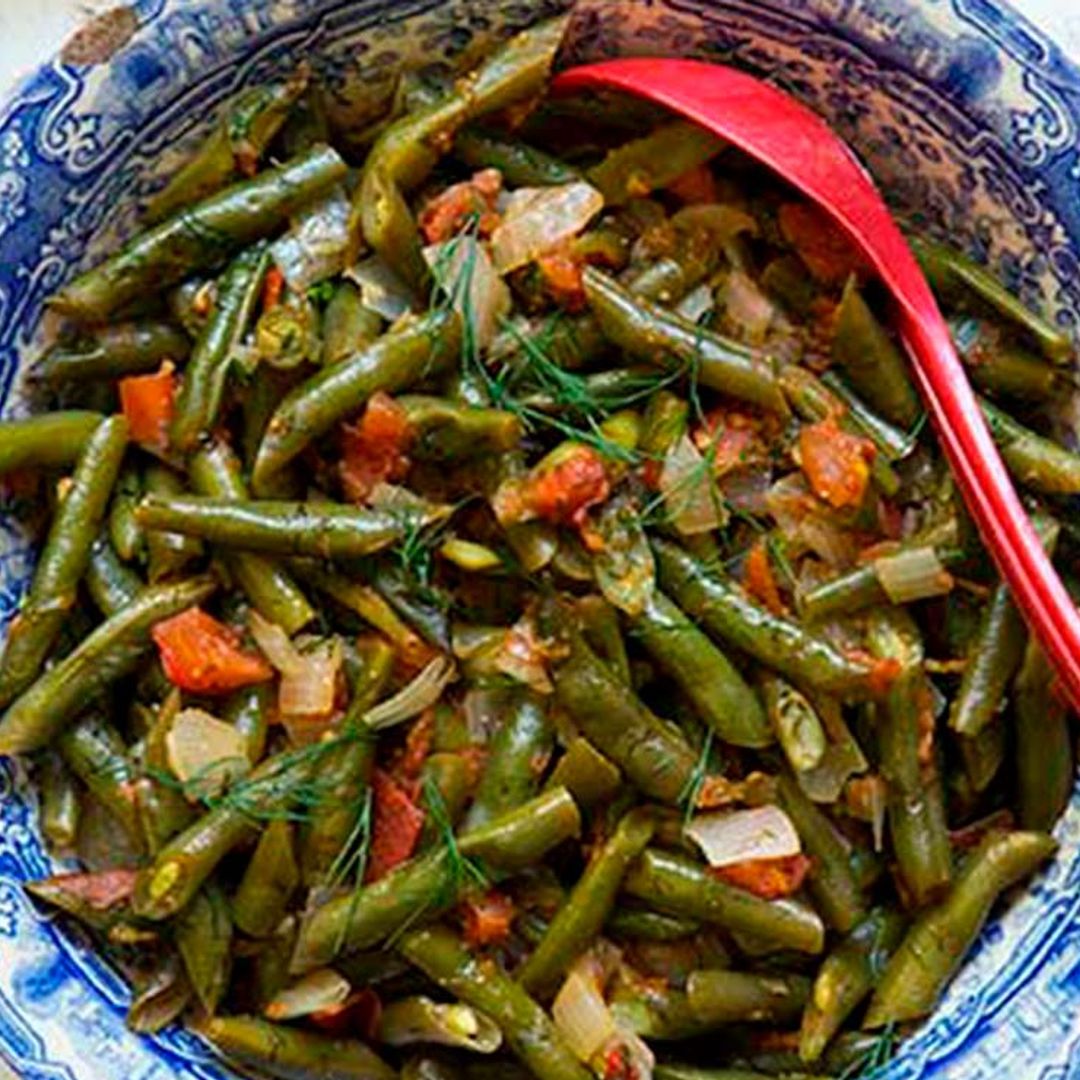 'Fasulye' (ensalada turca de judías verdes con tomate)