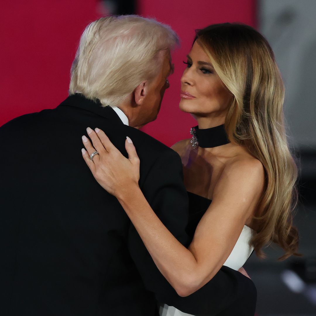 Melania y Donald Trump en el baile inaugural de presidencia en enero de 2025