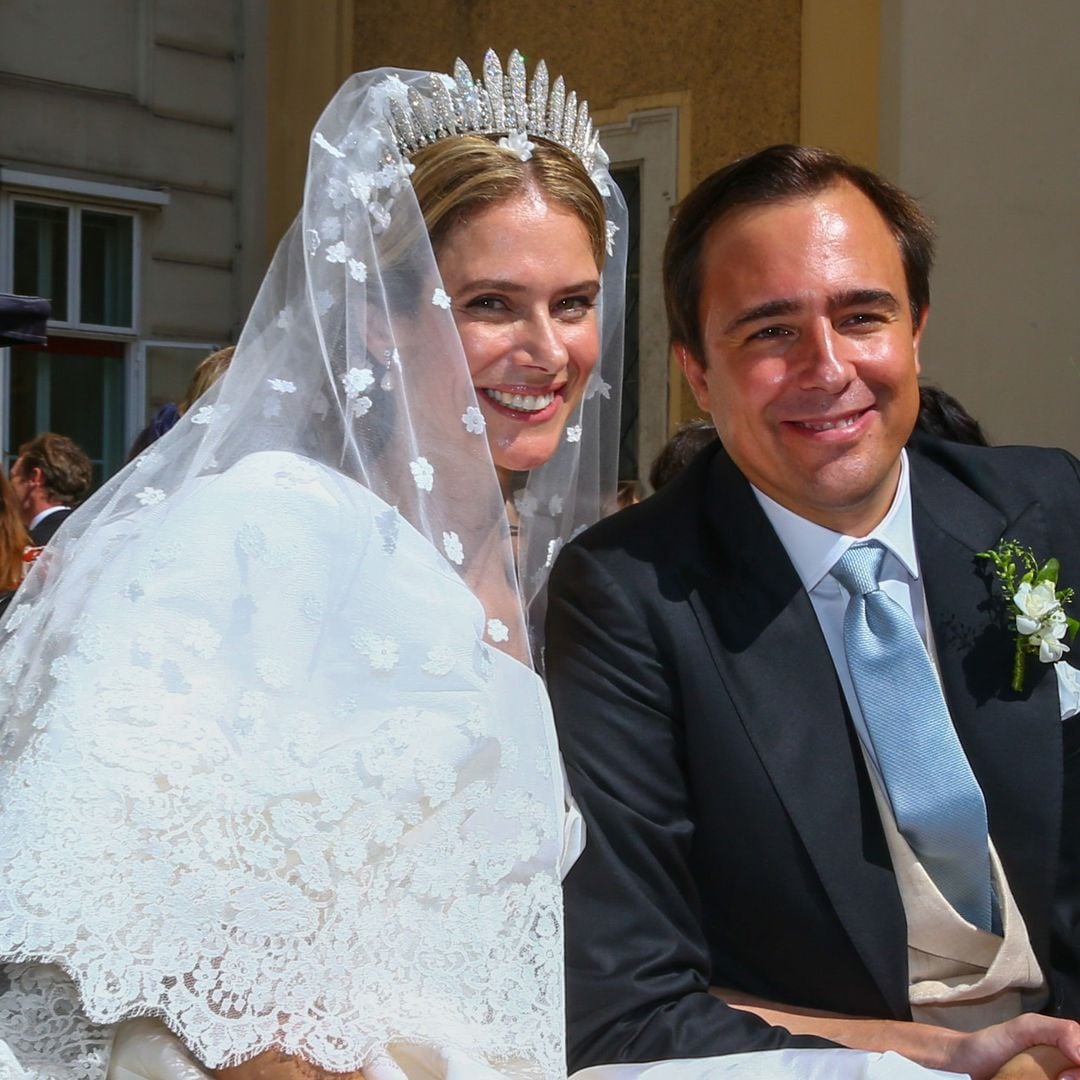María Anunciata de Lichtenstein y Emanuele Musini en su boda en 2021