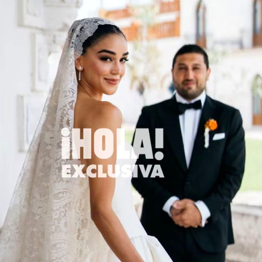 EXCLUSIVA: La romántica boda de Ale Capetillo y Nader Shoueiry en México, con un espectacular vestido de novia 'made in Spain'