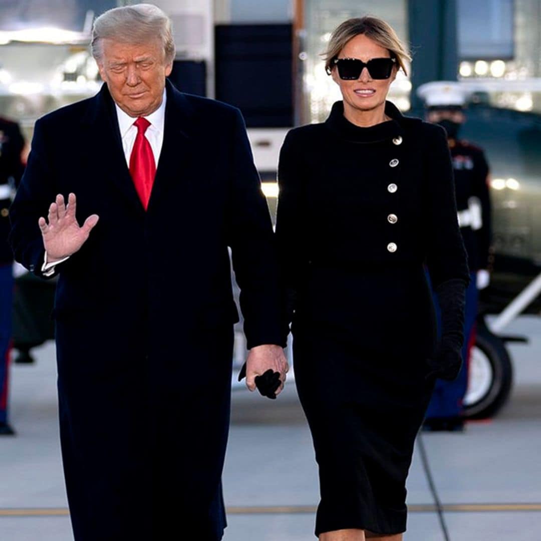 Donald y Melania Trump se despiden de Washington con una buena noticia