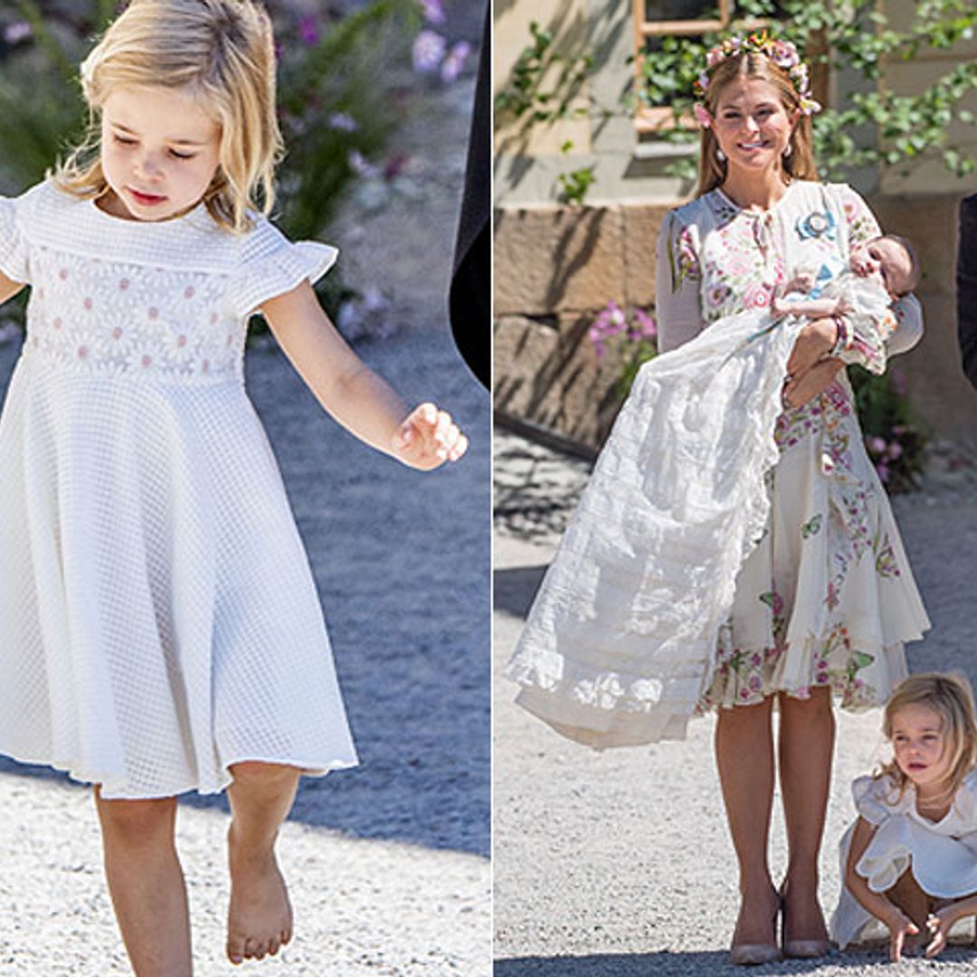 ¡Sin zapatos y haciendo volteretas! Las 'travesuras' de Leonore de Suecia en el bautizo de su hermana Adrienne