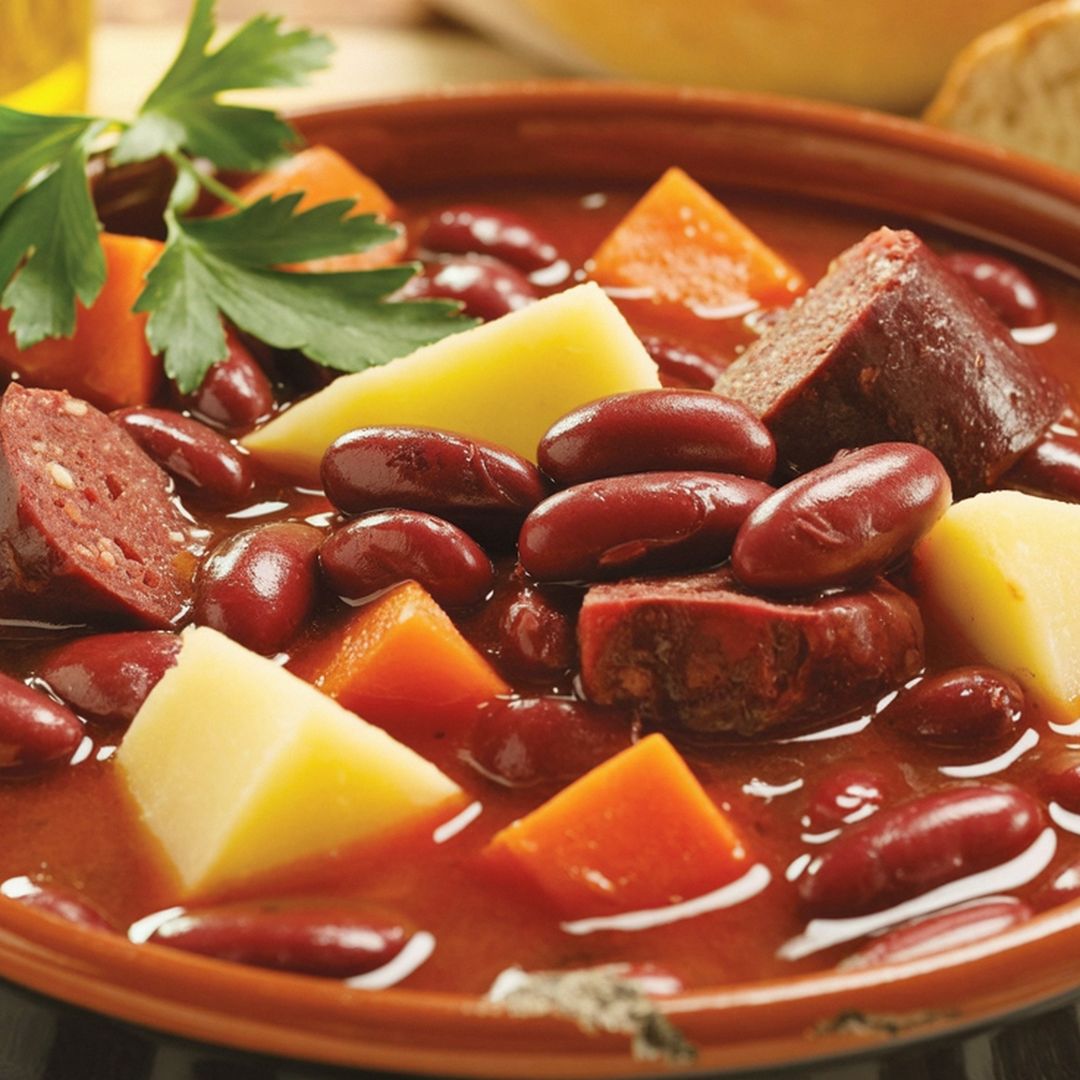 Alubias rojas con morcilla