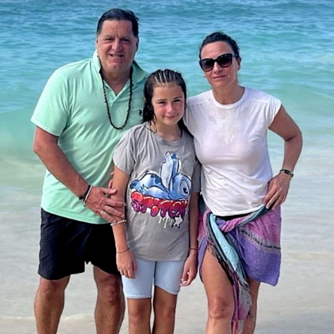 José con su mujer, Marian Sousa, y su hija Martina