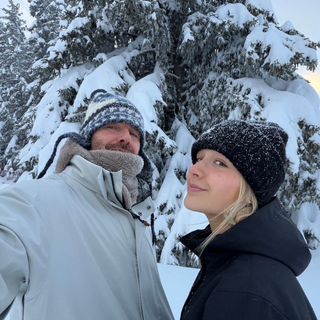 David Beckham pone tierra de por medio con su hija Harper: las imágenes de su escapada a la nieve entre risas y fondues