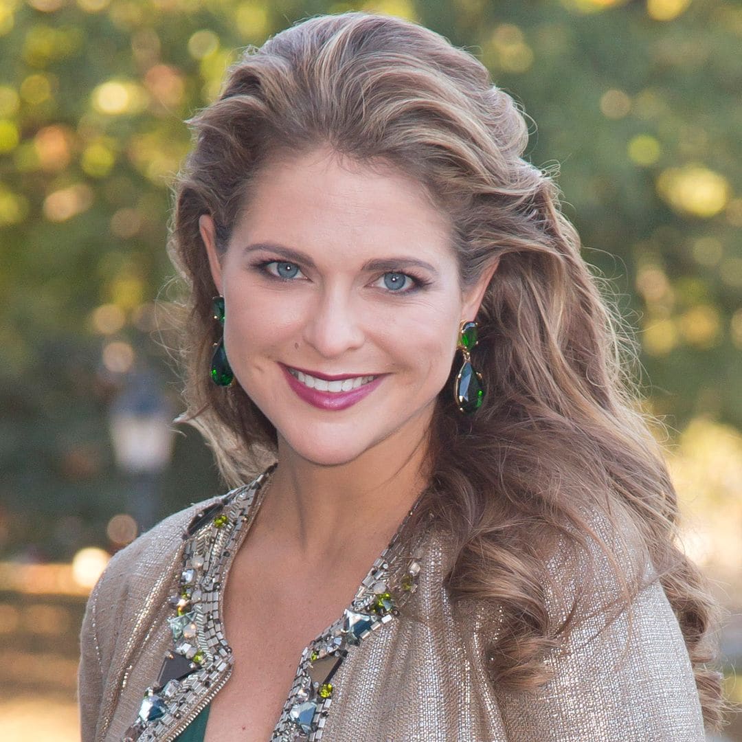 STOCKHOLM, SWEDEN - SEPTEMBER 14: Princess Madeleine of Sweden attends the Swedish Government dinner to celebrate King Carl Gustaf's 40th Jubilee at Nordiska Museum on September 14, 2013 in Stockholm, Sweden. (Photo by Julian Parker/UK Press via Getty Images)