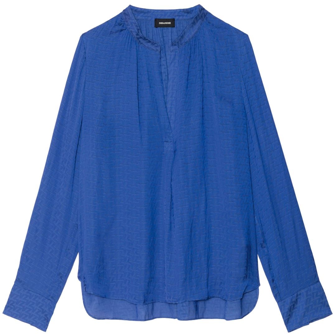 Blusa con cuello en "V" (295 €), de Zadig & Voltaire