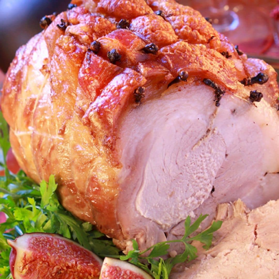 Jamón glaseado con mermelada de higos